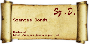 Szentes Donát névjegykártya